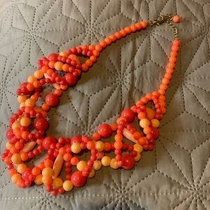 Beautiful Orange Beaded Necklace